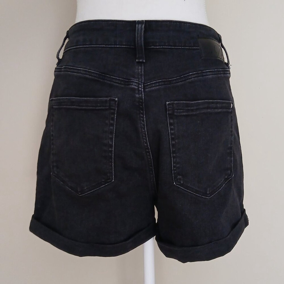 Mavi Ella High Rise Cuffed Denim Shorts Dark Smoke Size 28 - Picture 5 of 9